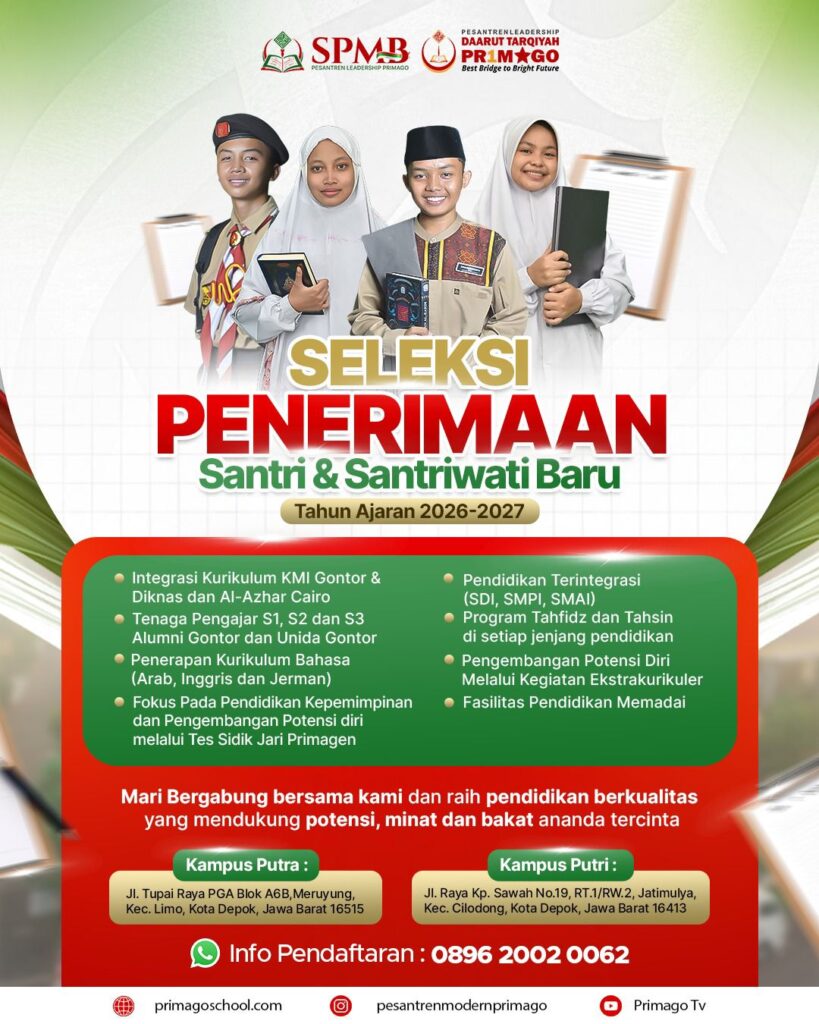 Pesantren Untuk Anak SD di Jakarta Bogor Depok Tangerang Bekasi